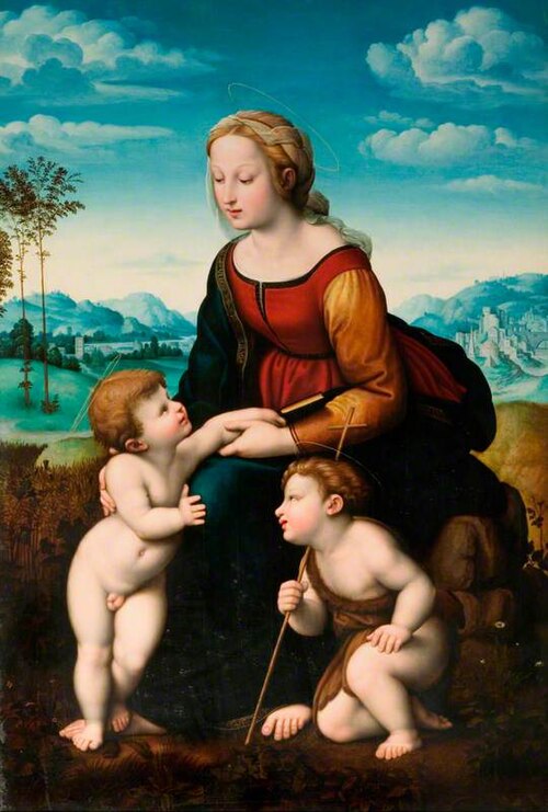 The Virgin and Child with Saint John, , Raphaël