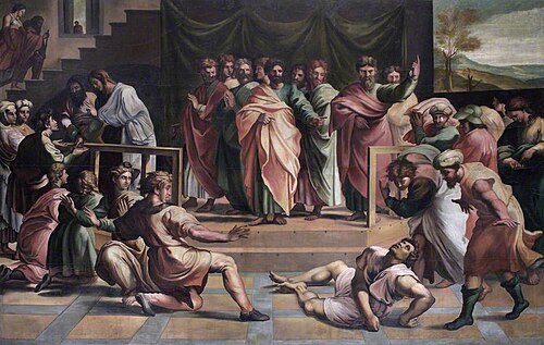 The Death of Ananias, , Raphaël