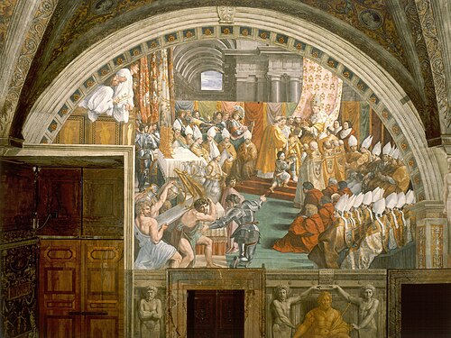 Le Couronnement de Charlemagne, 1516, Raphaël