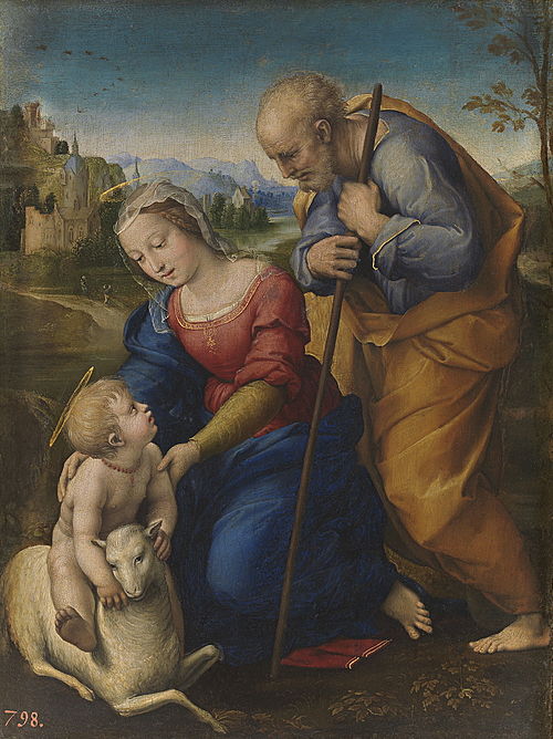 La Sainte Famille à l'agneau, 1507, Raphaël