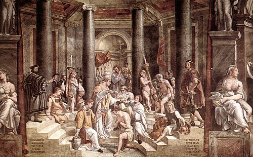 Baptême de Constantin, 1524, Raphaël