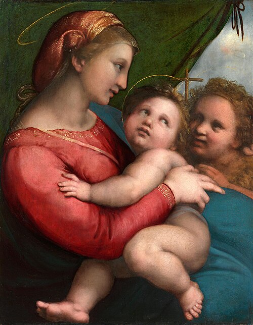 La Vierge au rideau, 1513, Raphaël