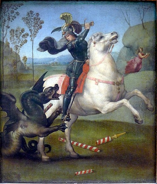 Saint George and the Dragon, 1500, Raphael