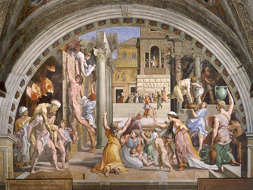 The Fire in the Borgo, 1514, Raphael
