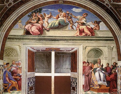 Les Vertus cardinales et théologales, 1511, Raphaël