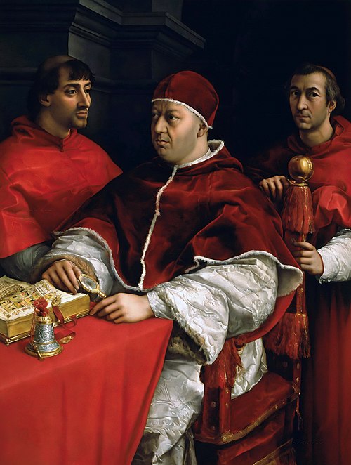 Portrait du pape Léon X, 1518, Raphaël