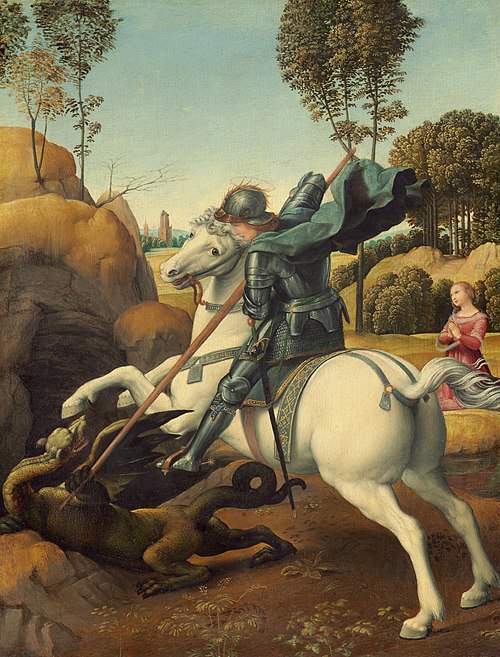 Saint George and the Dragon, 1505, Raphael