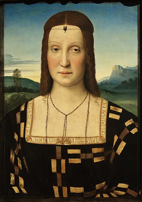 Portrait of Elisabetta Gonzaga, 1504, Raphael
