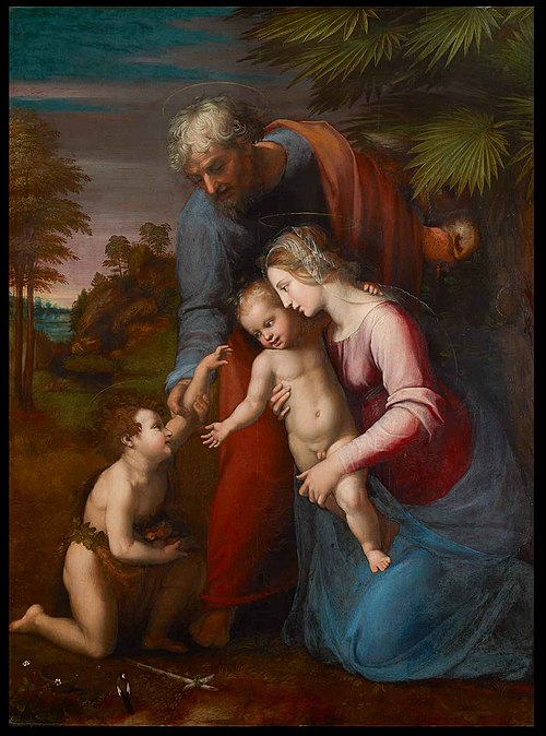 The Holy Family with Saint John the Baptist, 1513, Raphael