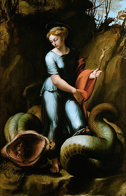 Saint Margaret and the Dragon, 1518, Raphael