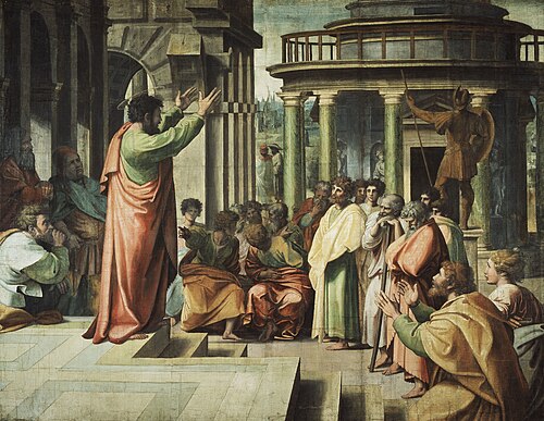 St Paul Preaching at Athens, 1515, Raphael
