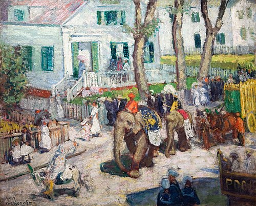 The Circus is in Town, 1912, Edith Varian Cockcroft