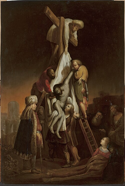 Descent from the Cross (Matthew 27:58–59; Mark 15: 45–46; Luke 23:52–53; John 19:38), , Rembrandt