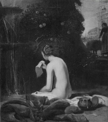 bathseba bathing, 1650, Rembrandt