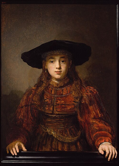 Jeune Fille au cadre, 1641, Rembrandt