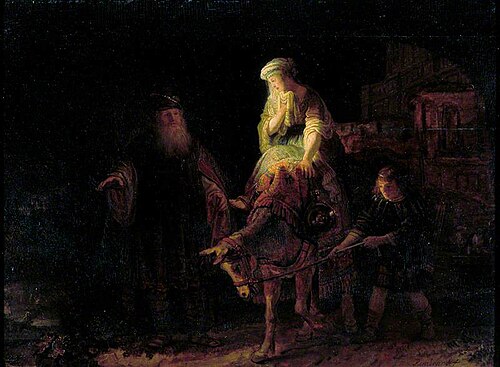 The Departure of the Shunammite Woman, 1640, Rembrandt