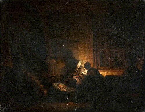 The Holy Family in the Evening, , Rembrandt