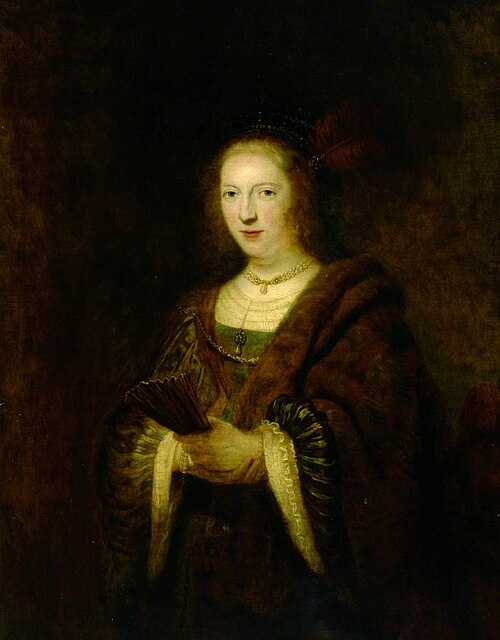 Lady Holding a Fan, , Rembrandt