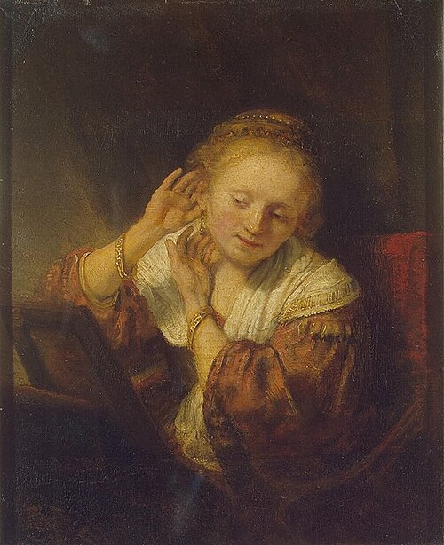 Jeune Fille aux boucles d'oreilles, 1638, Rembrandt