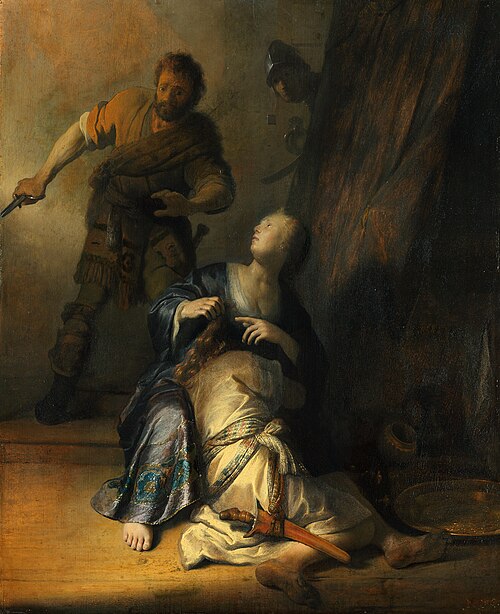 Samson betrayed by Delilah, 1628, Rembrandt