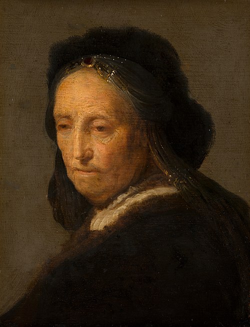 Study of an old woman (Rembrandt's mother), 1631, Rembrandt