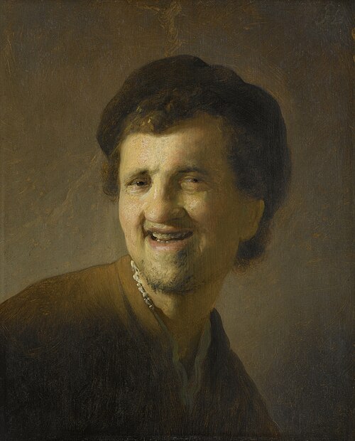 Bust of a laughing young man, 1630, Rembrandt