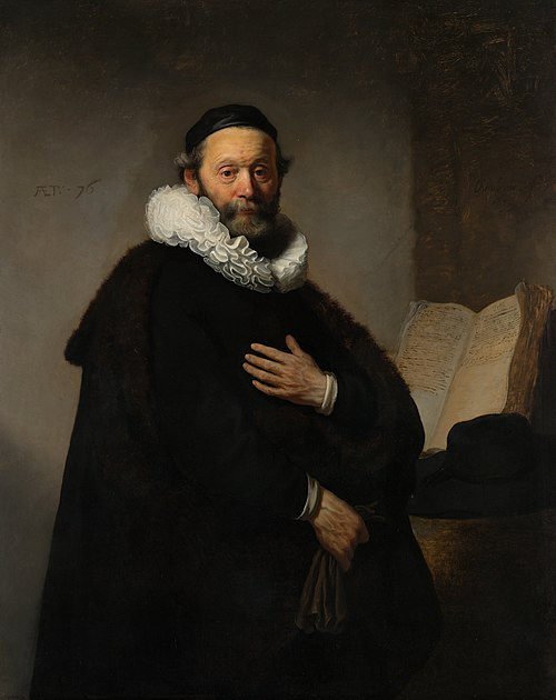 Portrait of Johannes Wtenbogaert, 1633, Rembrandt