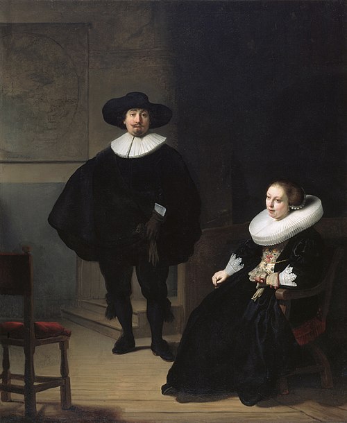 A Lady and Gentleman in Black, 1633, Rembrandt