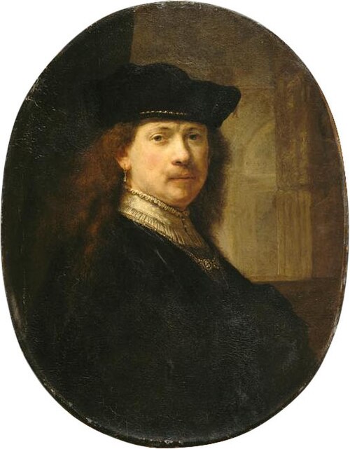 Self-portrait with architectural elements in the background, 1639, Rembrandt