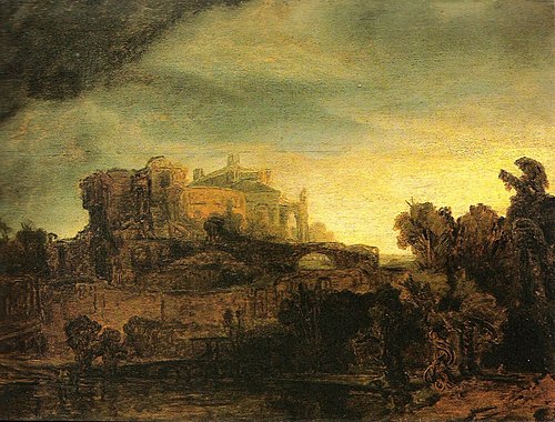 Landscape with Castle, 1625, Rembrandt