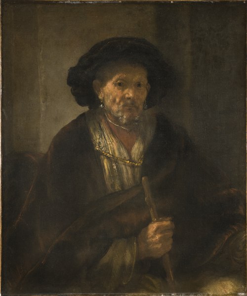 Portrait of a man with cane, 1655, Rembrandt