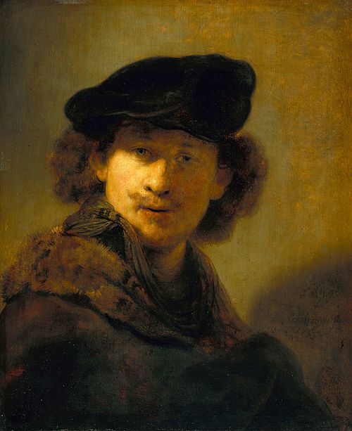 Self-portrait in a Velvet Beret, 1634, Rembrandt