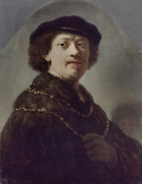 Self-Portrait in a Black Cap, 1637, Rembrandt