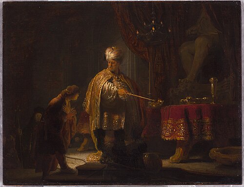 Daniel et Cyrus devant l'idole de Bêl, 1633, Rembrandt