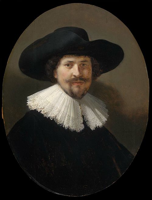 Portrait of a Man Wearing a Black Hat, 1634, Rembrandt