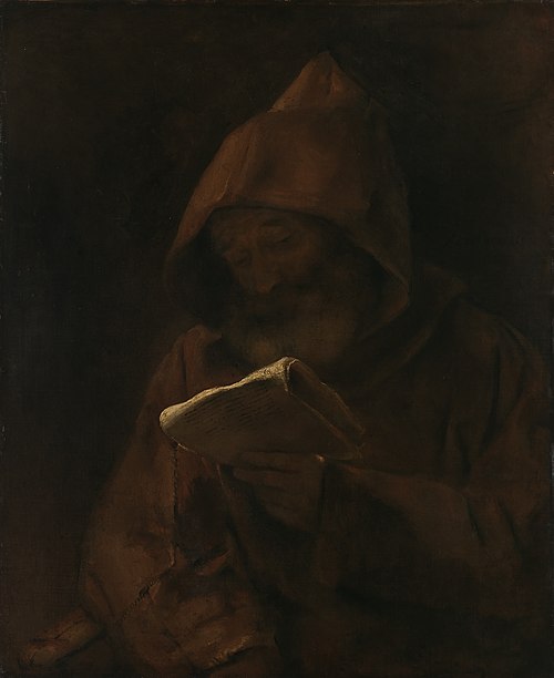 Monk Reading, 1661, Rembrandt