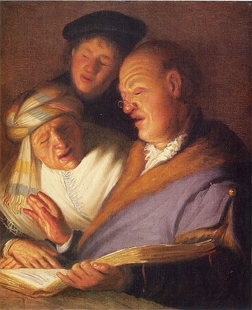 Three Singers (Allegory of Hearing), 1624, Rembrandt