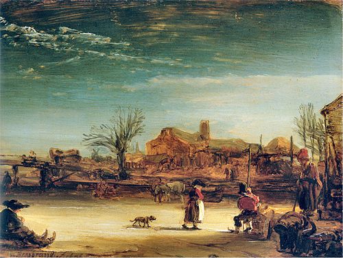 Paysage d'hiver, 1646, Rembrandt