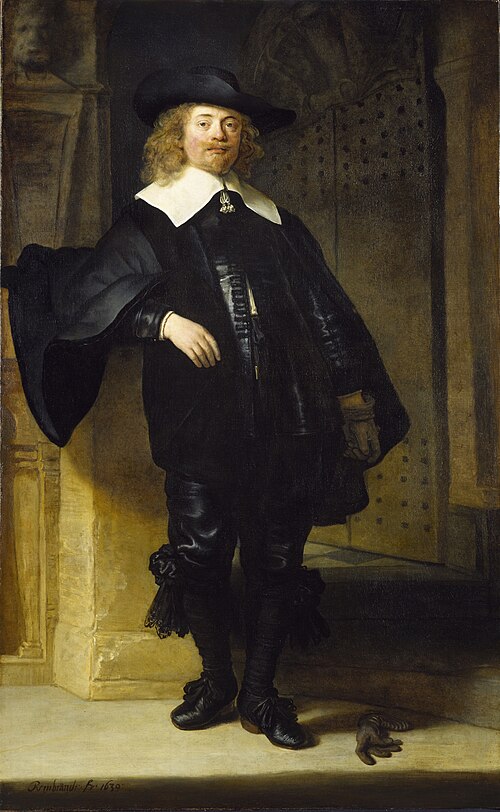 Portrait of a Man Standing, possibly Andries de Graeff, 1639, Rembrandt