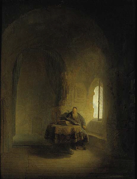 An Old Scholar Near a Window in a Vaulted Room, 1631, Rembrandt