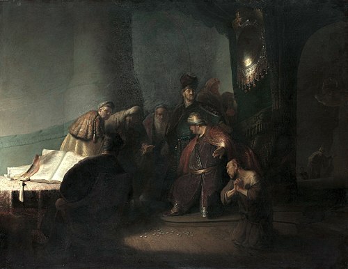 Judas Repentant, Returning the Pieces of Silver, 1629, Rembrandt