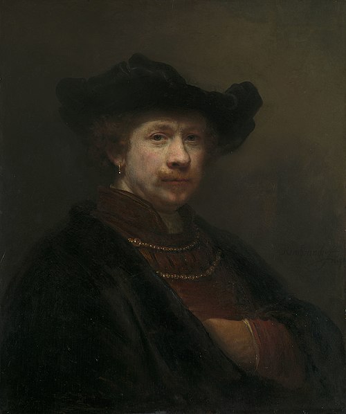 Self-Portrait in a Flat Cap, 1642, Rembrandt