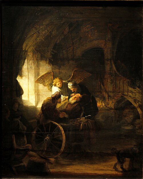 Tobias healing his blind father, 1636, Rembrandt