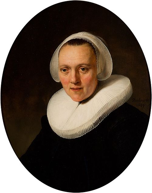 Portrait of a 40-year-old Woman, possibly Marretje Cornelisdr van Grotewal, 1634, Rembrandt