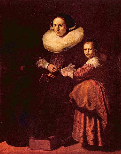 Portraits de Susanna van Collen et sa fille Anna, 1632, Rembrandt