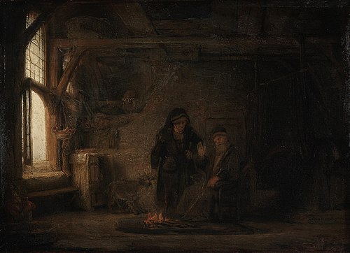 Tobit and Anna with the Kid, 1645, Rembrandt