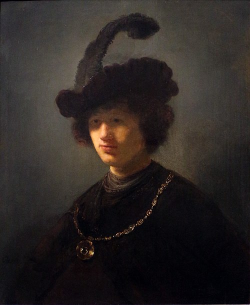 Young Man with a Plumed Hat, 1631, Rembrandt
