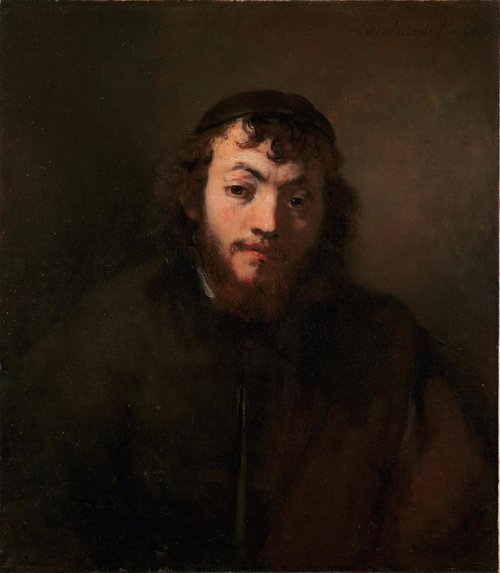 Portrait of a Young Man with Beard and Skullcap, 1663, Rembrandt