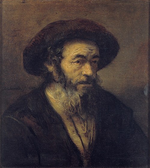 Old man with beard looking right, 1647, Rembrandt