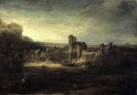 Landscape with a Church, 1640, Rembrandt